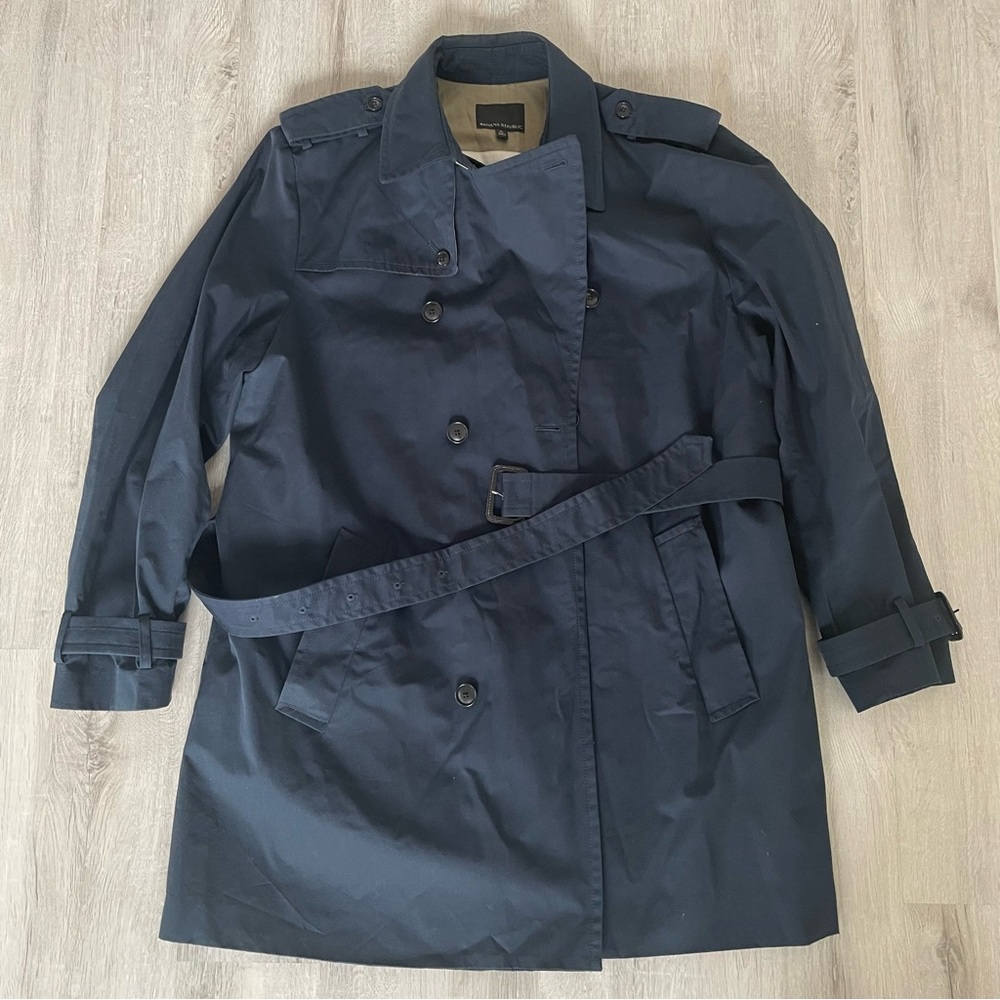 Banana Republic Navy Trench Coat Men’s XL